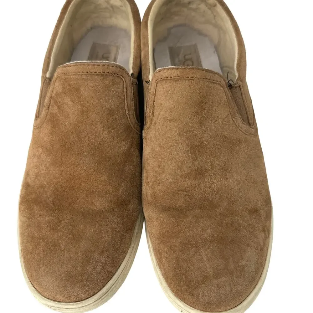 UGG Fierce‎ Slip On Shoes Sneakers Flats Round Toe Suede Chestnut Womens Size 8